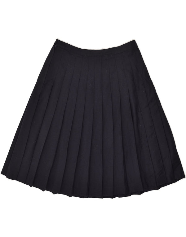 LUISA SPAGNOLI Falda plisada de cintura alta para mujer IT 48 XL W30 Azul marino