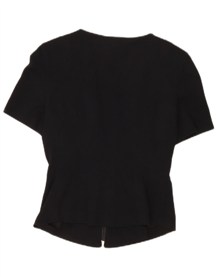 Seeler Blusa de manga corta para mujer EU 36 Small Viscosa negra