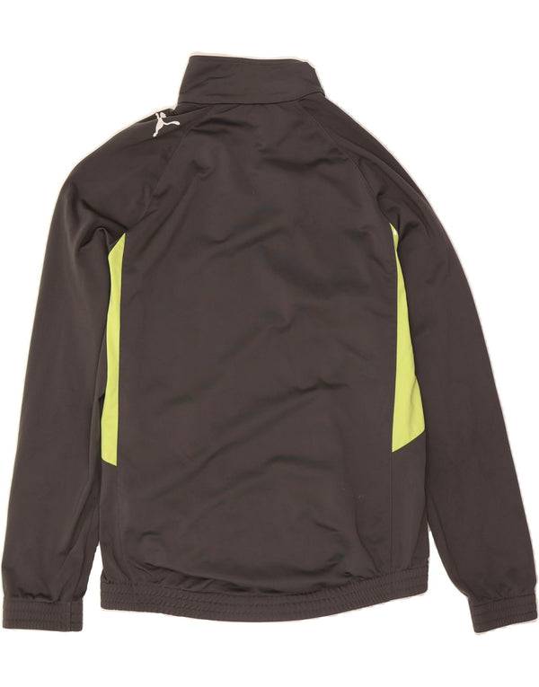 PUMA Mens Tracksuit Top Jacket Medium Grey Colourblock Polyester
