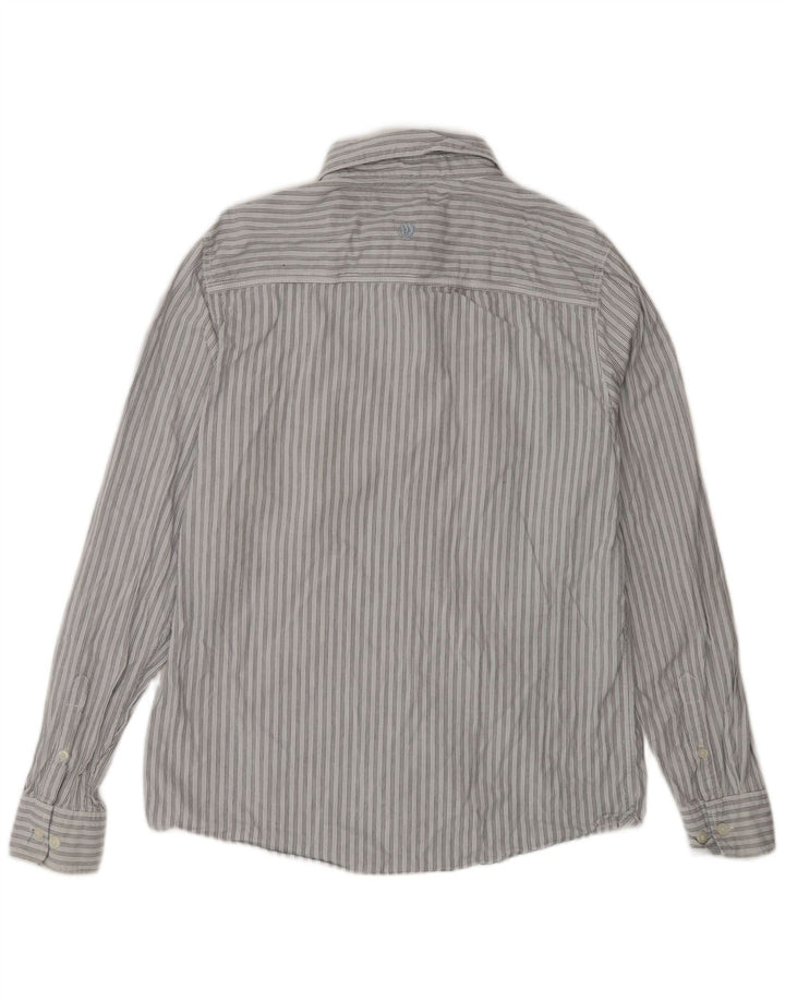 Camisa de hombre Fat Face de algodón a rayas azul medio