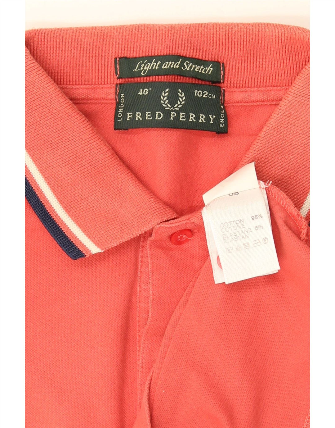 Polo Fred Perry Hombre Algodón Rosa Medio