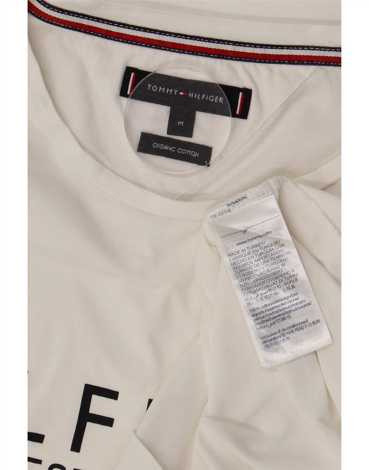 TOMMY HILFIGER Camiseta gráfica para hombre Top Medium White Cotton