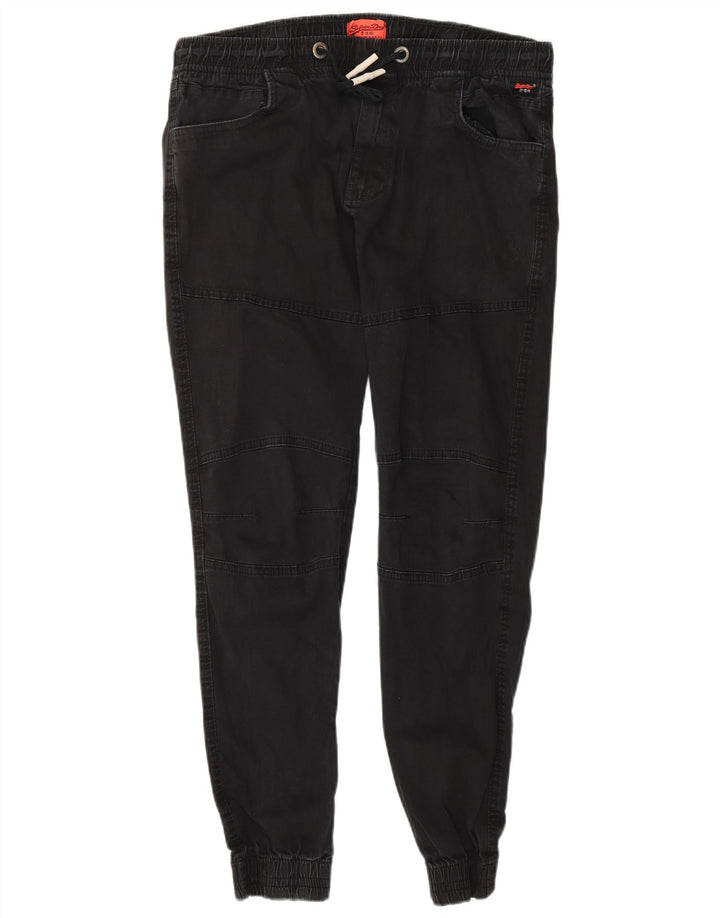 SUPERDRY Pantalón casual joggers para hombre W36 L30 Algodón negro