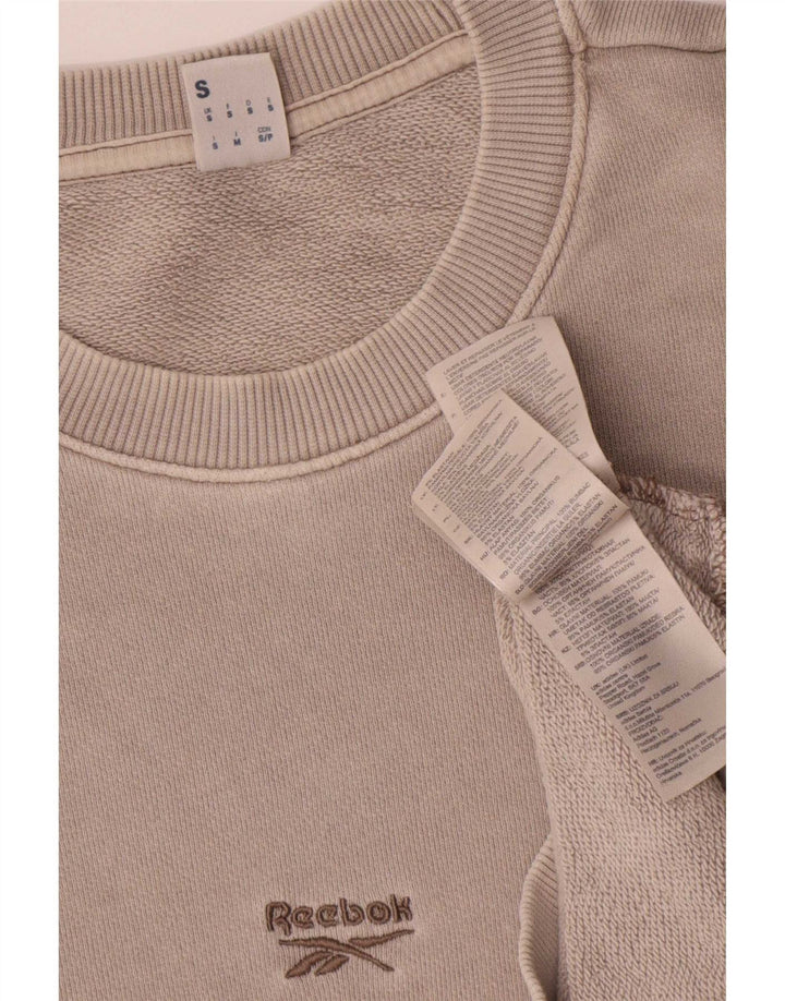 Reebok - Sudadera holgada para hombre, jersey pequeño de algodón gris