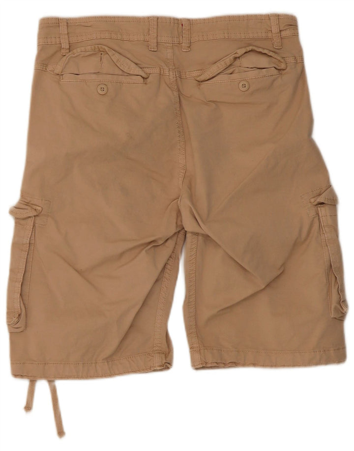 Jack & Jones Mens Cargo Shorts Small W30 Algodón Beige