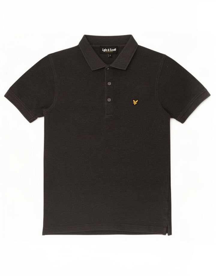Lyle & Scott Polo para hombre pequeño de algodón gris