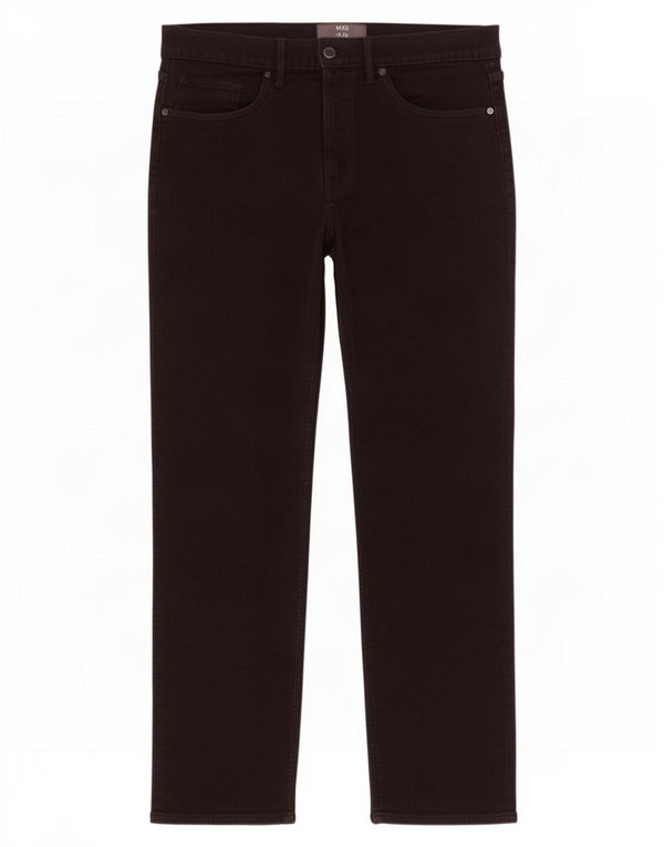 Marks & Spencer Pantalones casuales rectos para hombre W34 L29 Algodón negro