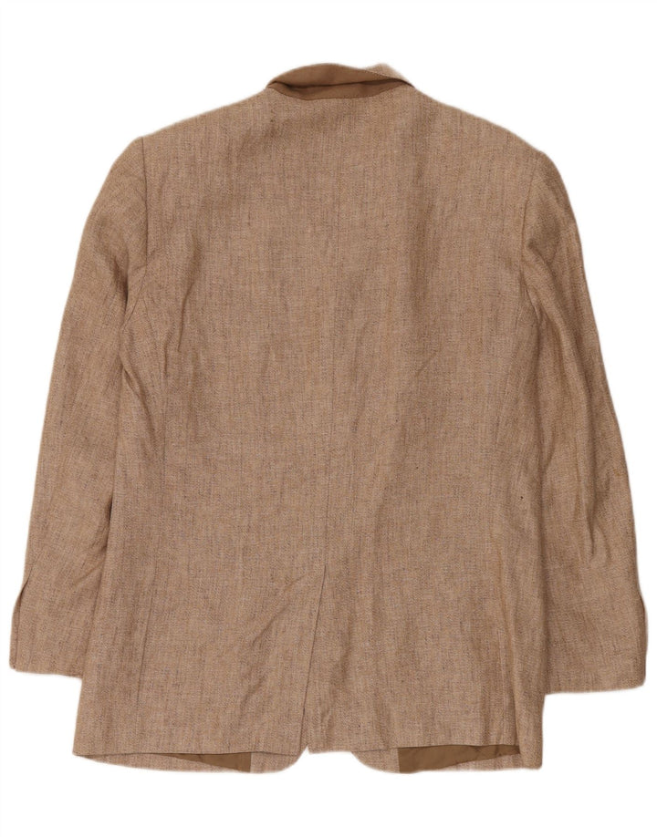 Byblos Chaqueta tipo blazer de 3 botones para hombre UK 38 Medium Beige Linen