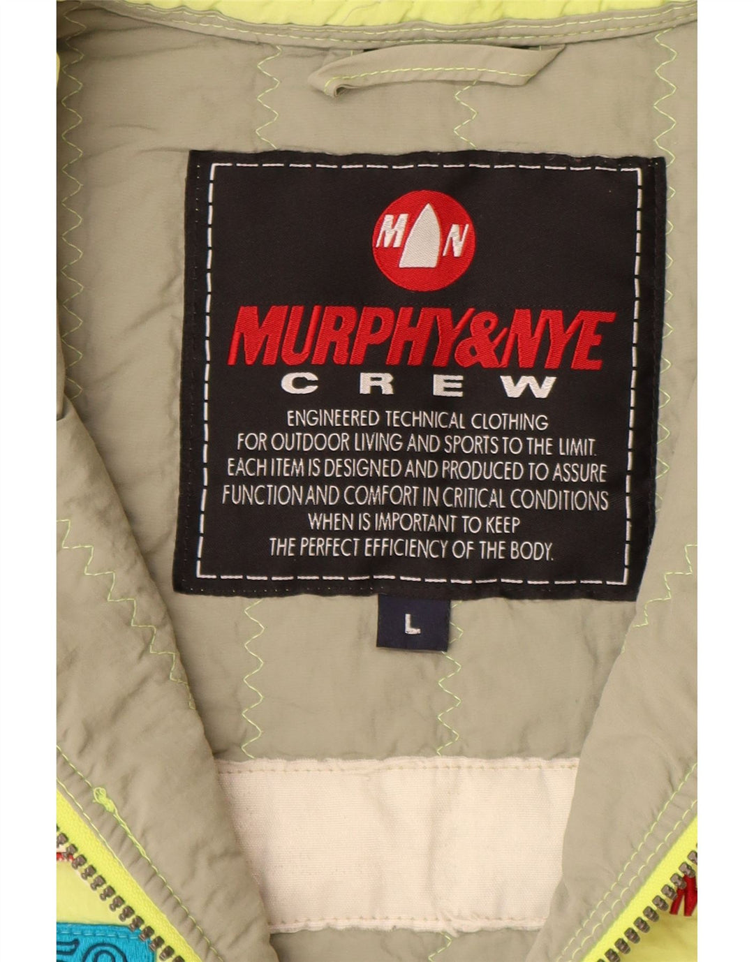 Murphy & Nye Chaleco acolchado con gráfico para hombre UK 40 Large Poliamida amarilla