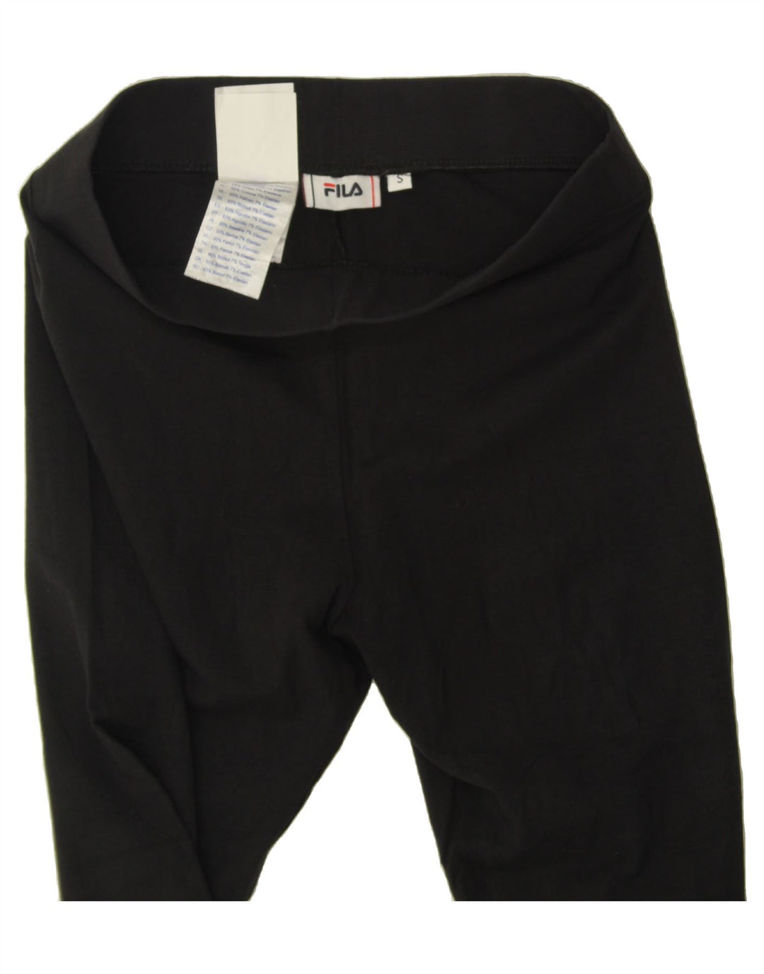 FILA Womens Leggings UK 8 Small  Black Cotton Vintage Fila and Second-Hand Fila from Messina Hembry 