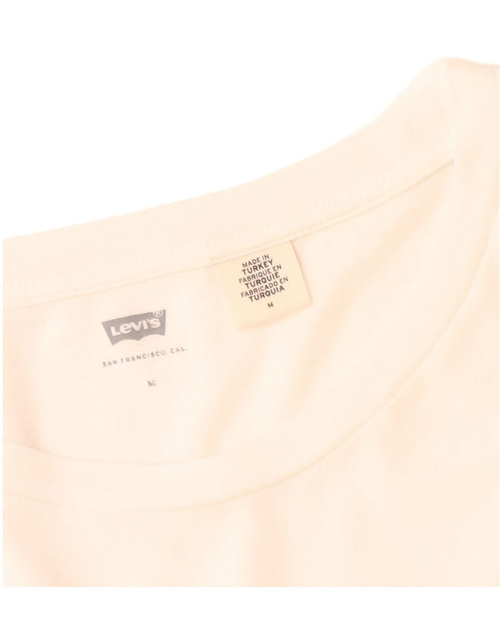 Levi's - Camiseta gráfica para mujer, talla 40, talla mediana, color blanco