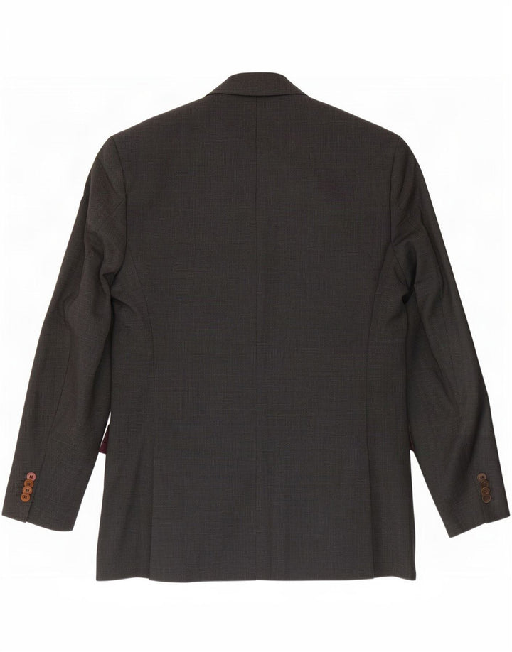 Hugo Boss Chaqueta tipo blazer de 2 botones para hombre EU 48 Lana virgen gris medio