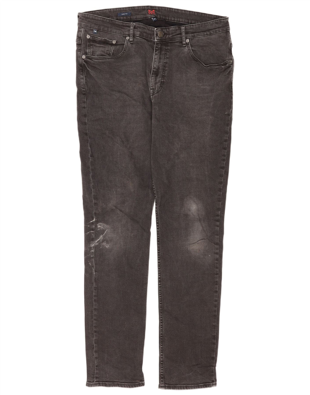 Crew Clothing Vaqueros ajustados para hombre W38 L33 Algodón gris