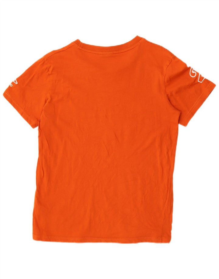 Umbro Hombre Camiseta Gráfica Top Algodón Naranja Mediano