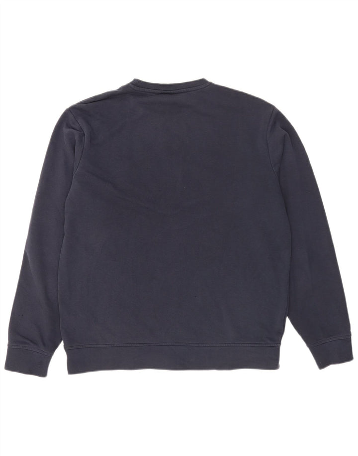 Ellesse Hombre Sudadera Jumper Medium Azul Marino Colorblock Algodón