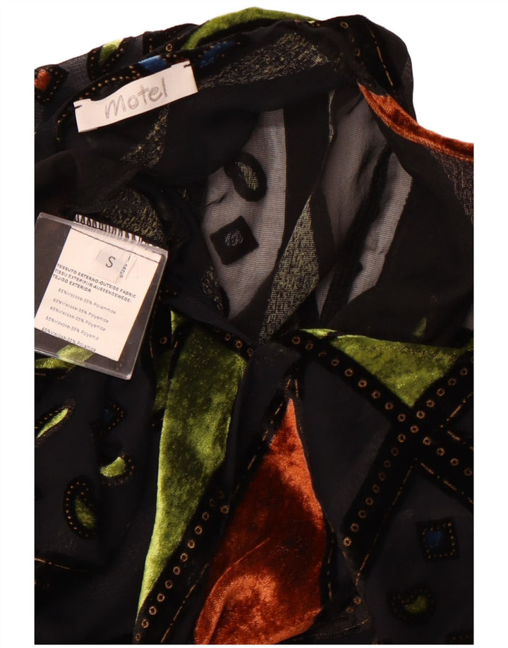 MOTEL Top Bolero transparente de gran tamaño para mujer UK 10 Small Black Patchwork