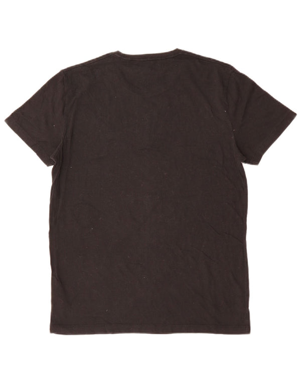 Abercrombie & Fitch - Camiseta para hombre, talla pequeña, algodón negro