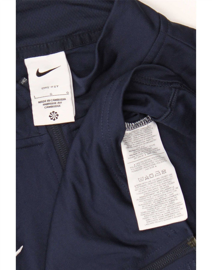Nike Mens Dri Fit Chándal Top Chaqueta Grande Azul Marino Poliéster