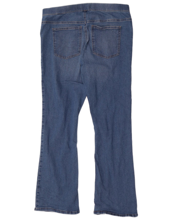 Marks & Spencer Vaqueros acampanados ajustados para mujer Reino Unido 46 Grande W34 L30 Algodón azul