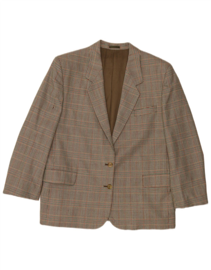 Burberrys Chaqueta tipo blazer de 2 botones para mujer Reino Unido 44 Lana de pata de gallo verde grande