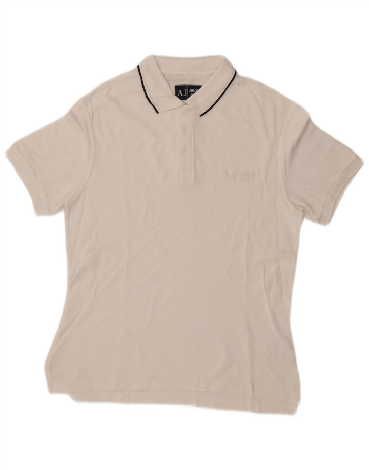 ARMANI JEANS Polo Hombre Algodón Blanco Mediano