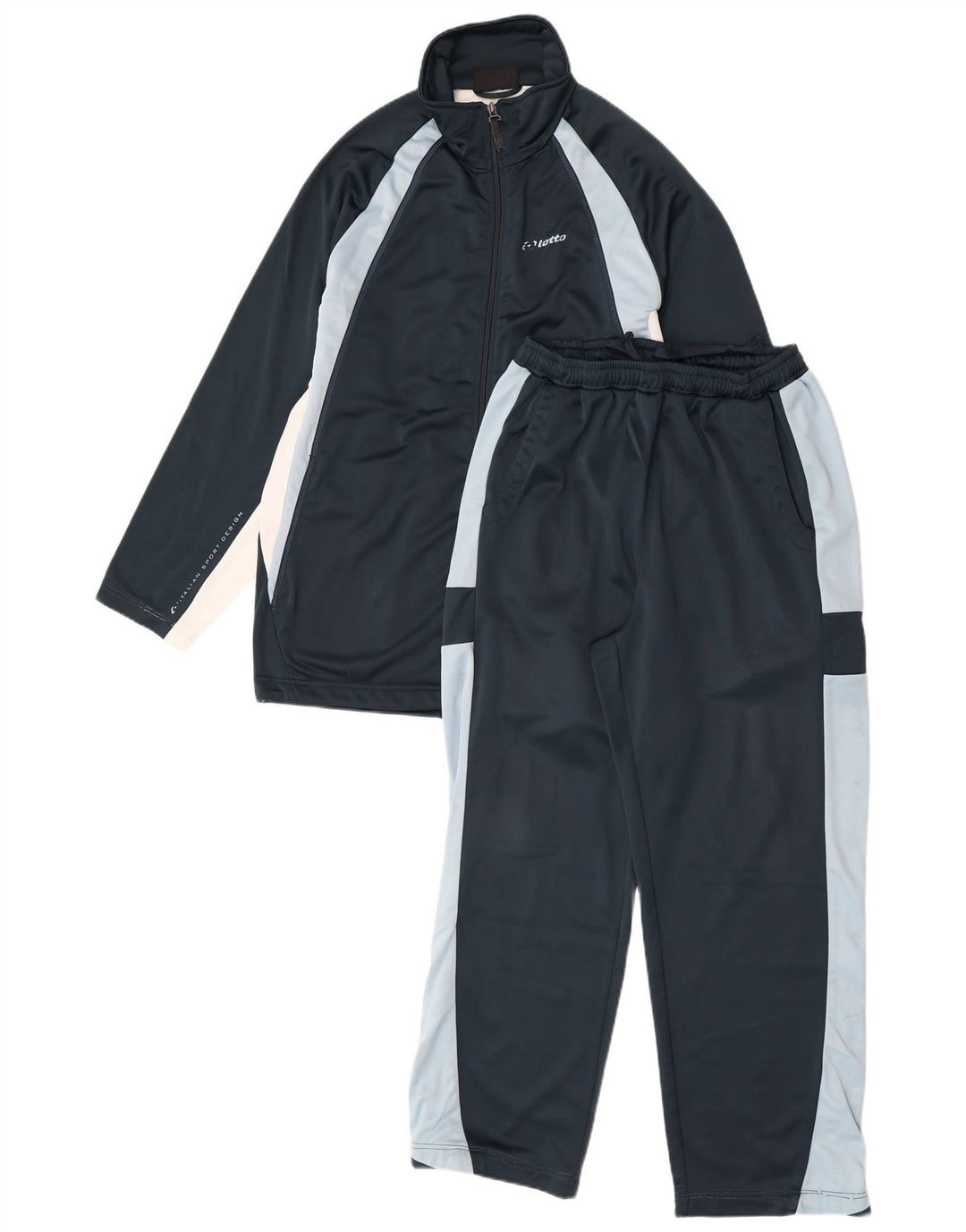 Lotto Hombre Chándal Completo Grande Azul Marino Colorblock Poliéster
