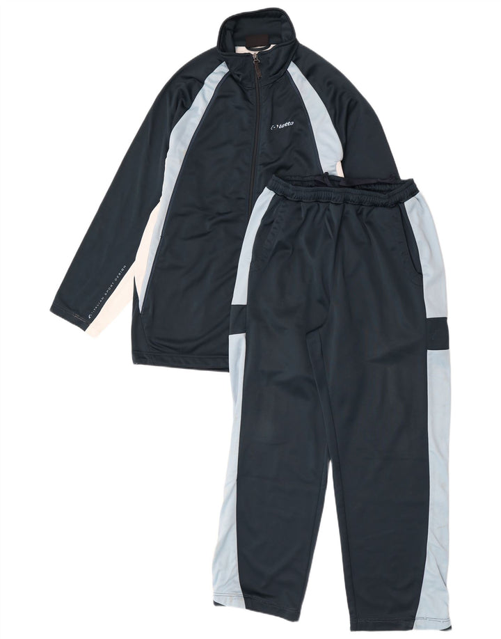 Lotto Hombre Chándal Completo Grande Azul Marino Colorblock Poliéster