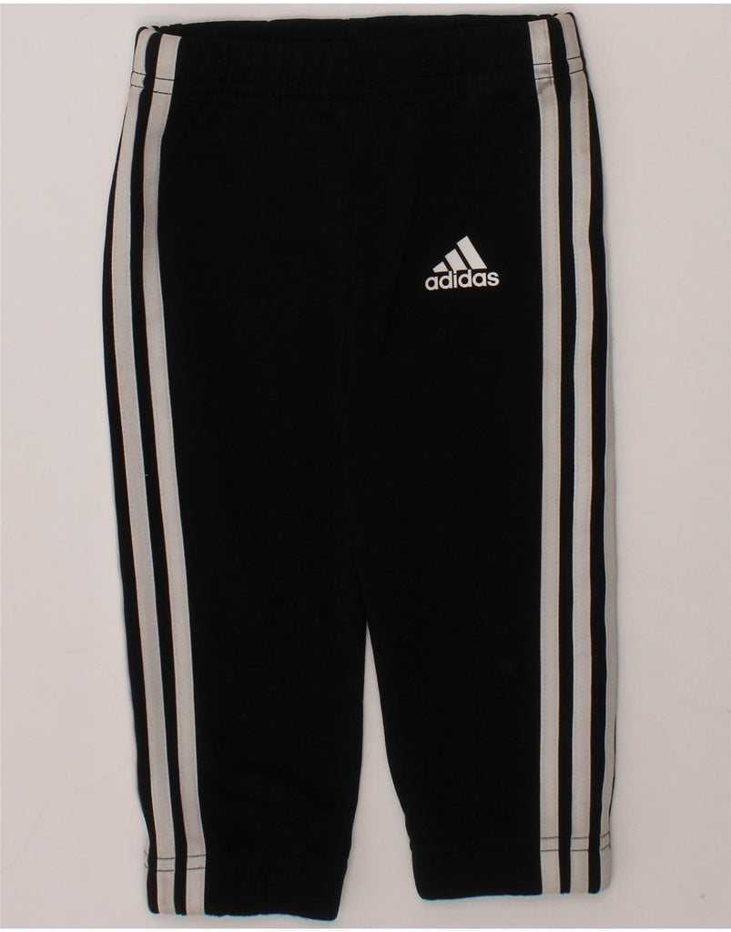 ADIDAS Baby Boys Tracksuit Trousers 6-9 Months Black Polyester Vintage Adidas and Second-Hand Adidas from Messina Hembry 