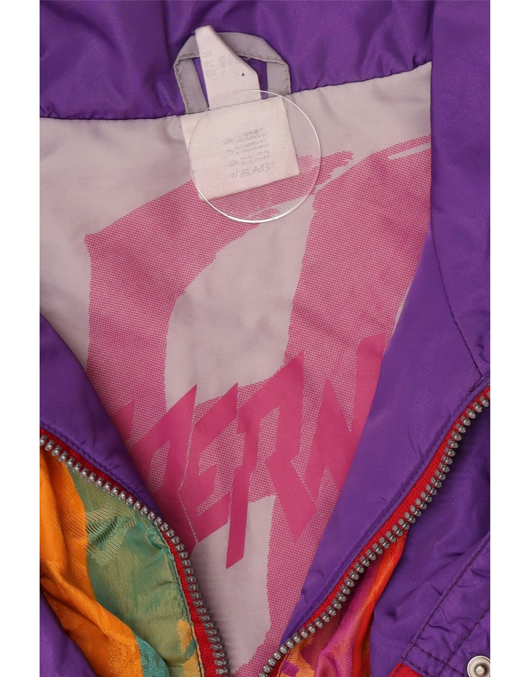 Chaqueta de esquí vintage de gran tamaño para mujer IT 44/46 Bloque de color rojo medio