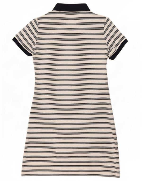 Vestido polo para mujer Lacoste Talla 44 Algodón a rayas blancas grandes