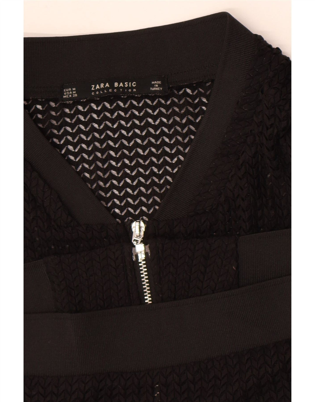 Zara - Chaqueta bomber transparente para mujer, talla 40, talla mediana, color negro