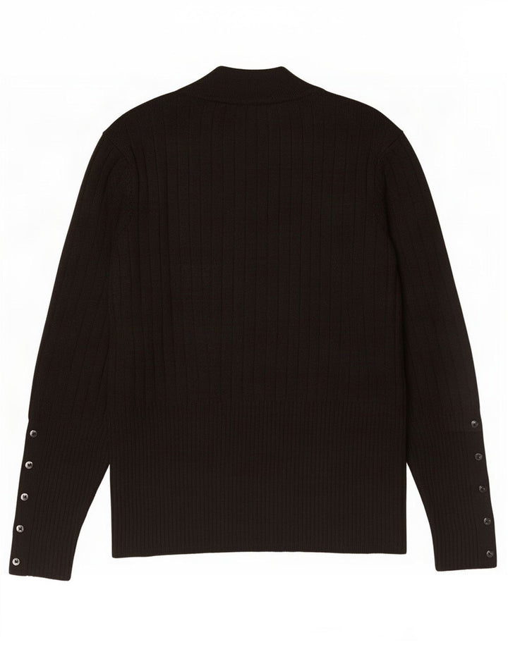 Marks & Spencer Jersey con cuello alto para mujer, talla 44, talla M, color negro