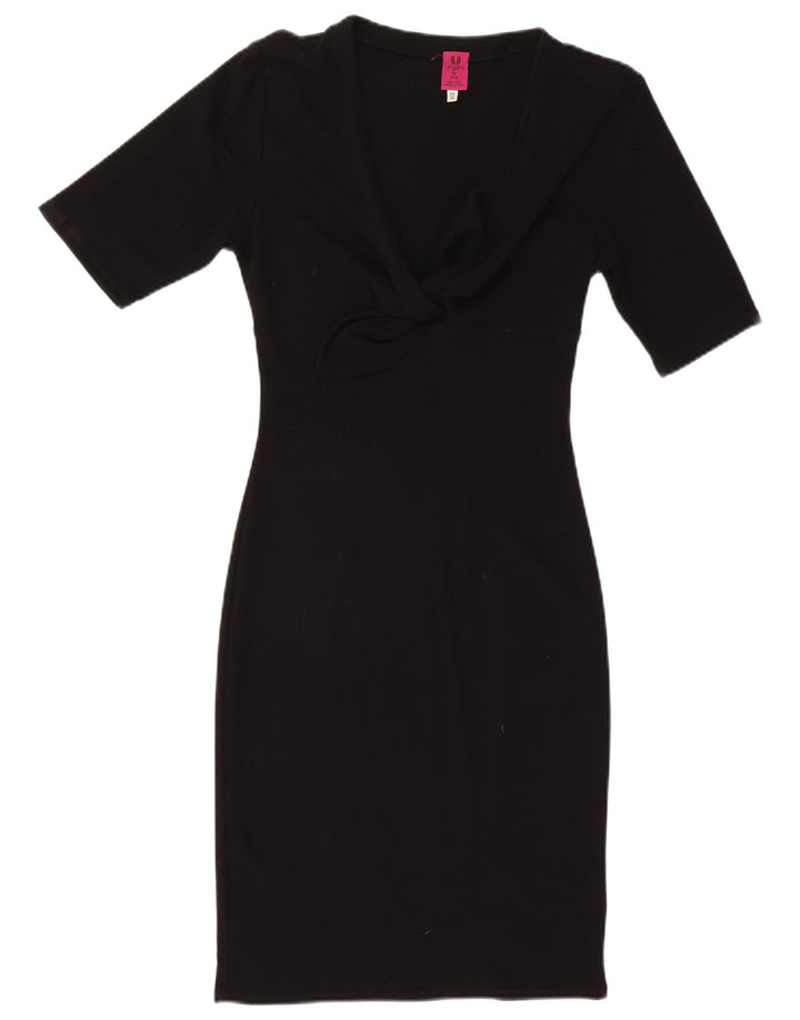 Ungaro Vestido ajustado para mujer UK 10 Small Black