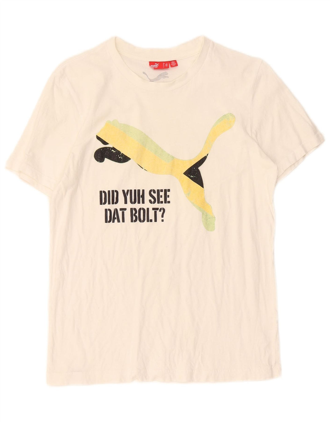 Puma - Camiseta gráfica para hombre, talla pequeña, color blanco
