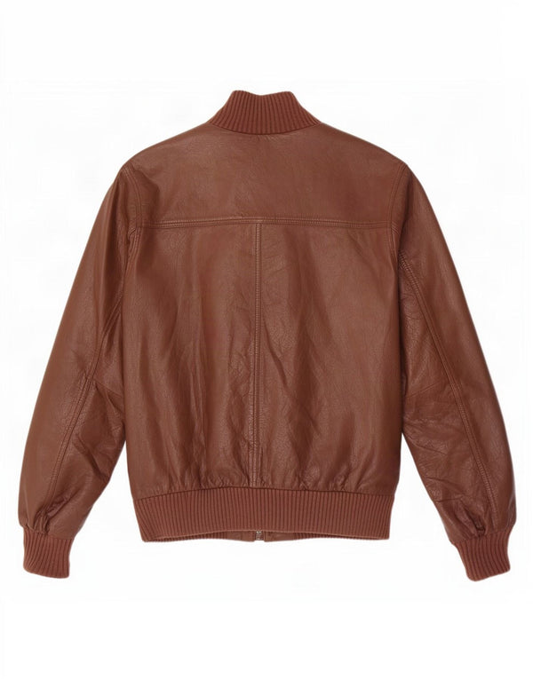 Timberland Chaqueta Bomber De Cuero Para Hombre Reino Unido 38 Marrón Medio