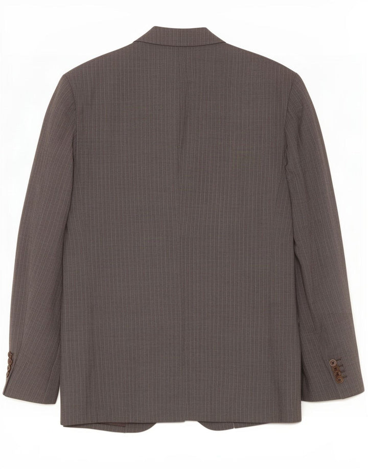 Massimo Dutti Chaqueta Blazer De 2 Botones Para Hombre EU 58 2XL Lana Gris A Rayas