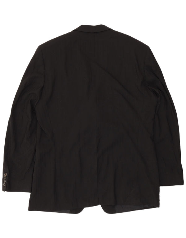 Hugo Boss Chaqueta tipo blazer de 3 botones para hombre EU 56 3XL Lana a rayas negras