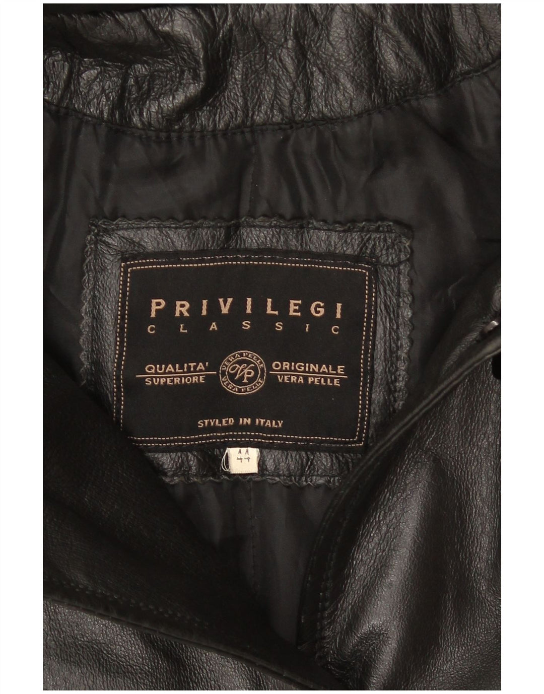 Abrigo Mujer Privilegi De Piel Oversize Con Capucha IT 44 Medium Black Leather