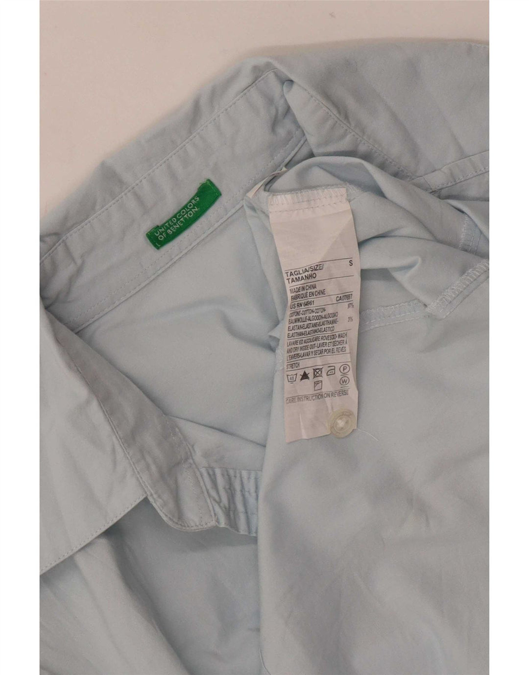 Benetton Jersey Mujer ES 40 Small Algodón Azul