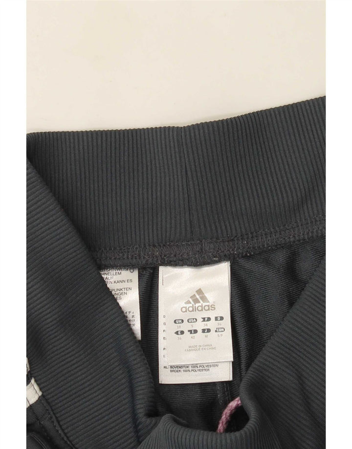 Adidas Mujer Chándal Pantalones UK 10 Pequeño Gris Poliéster