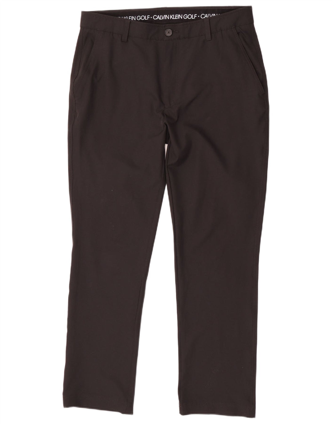 Pantalones chinos rectos Calvin Klein para hombre W34 L31 Poliéster negro