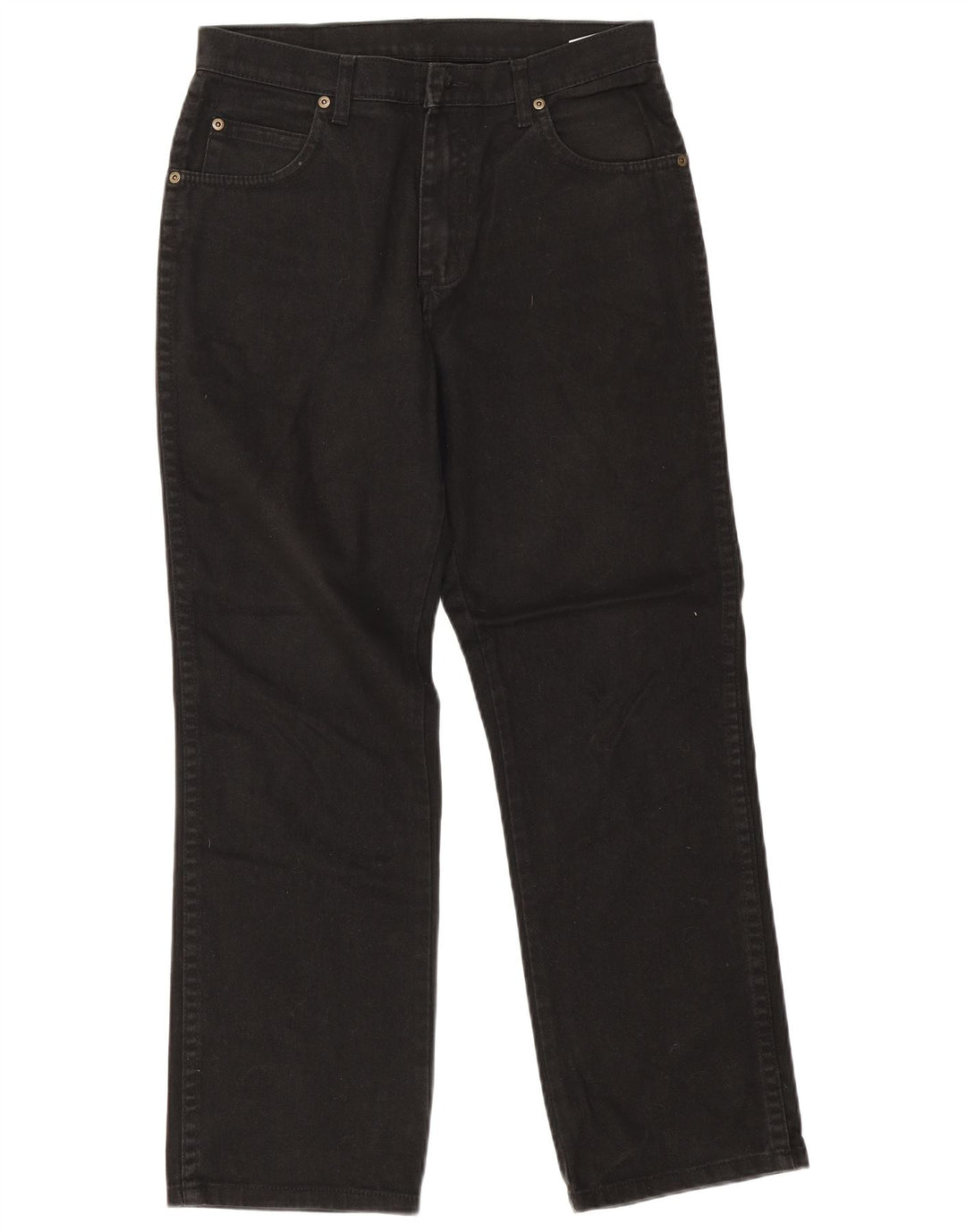 Wrangler Vaqueros rectos de corte regular para hombre W32 L30 Algodón negro