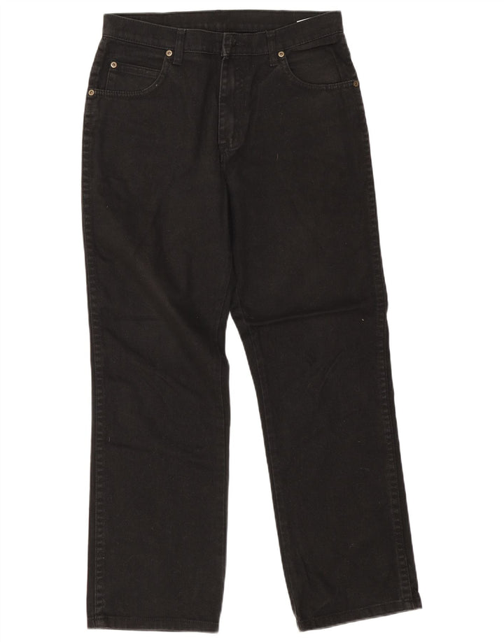 Wrangler Vaqueros rectos de corte regular para hombre W32 L30 Algodón negro