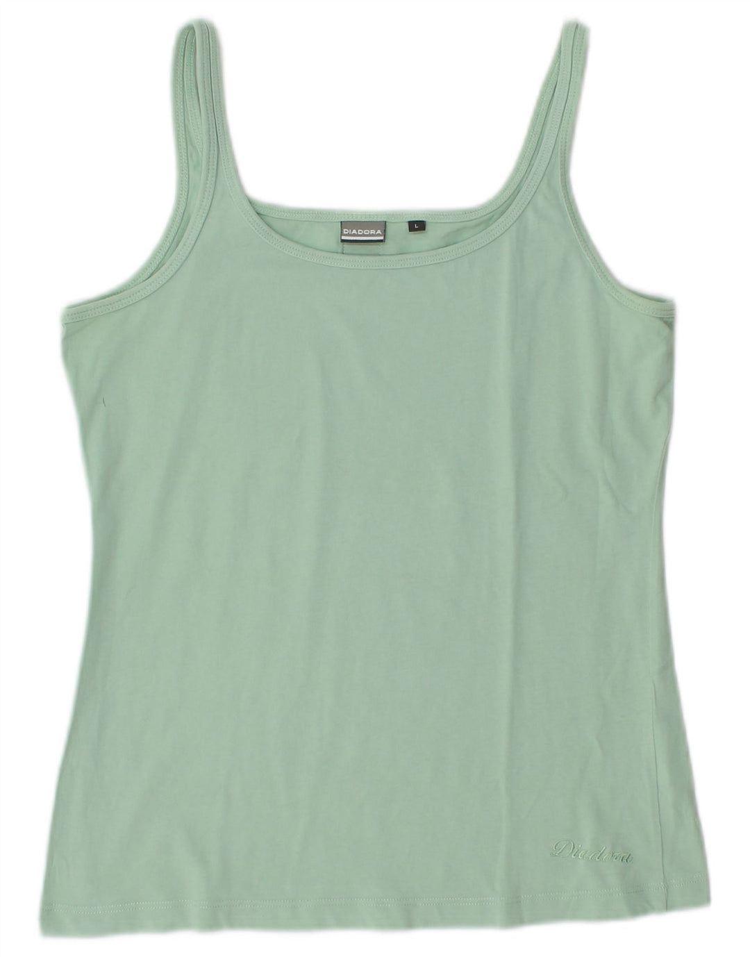 Diadora Cami Top Mujer UK 44 Grande Algodón Turquesa
