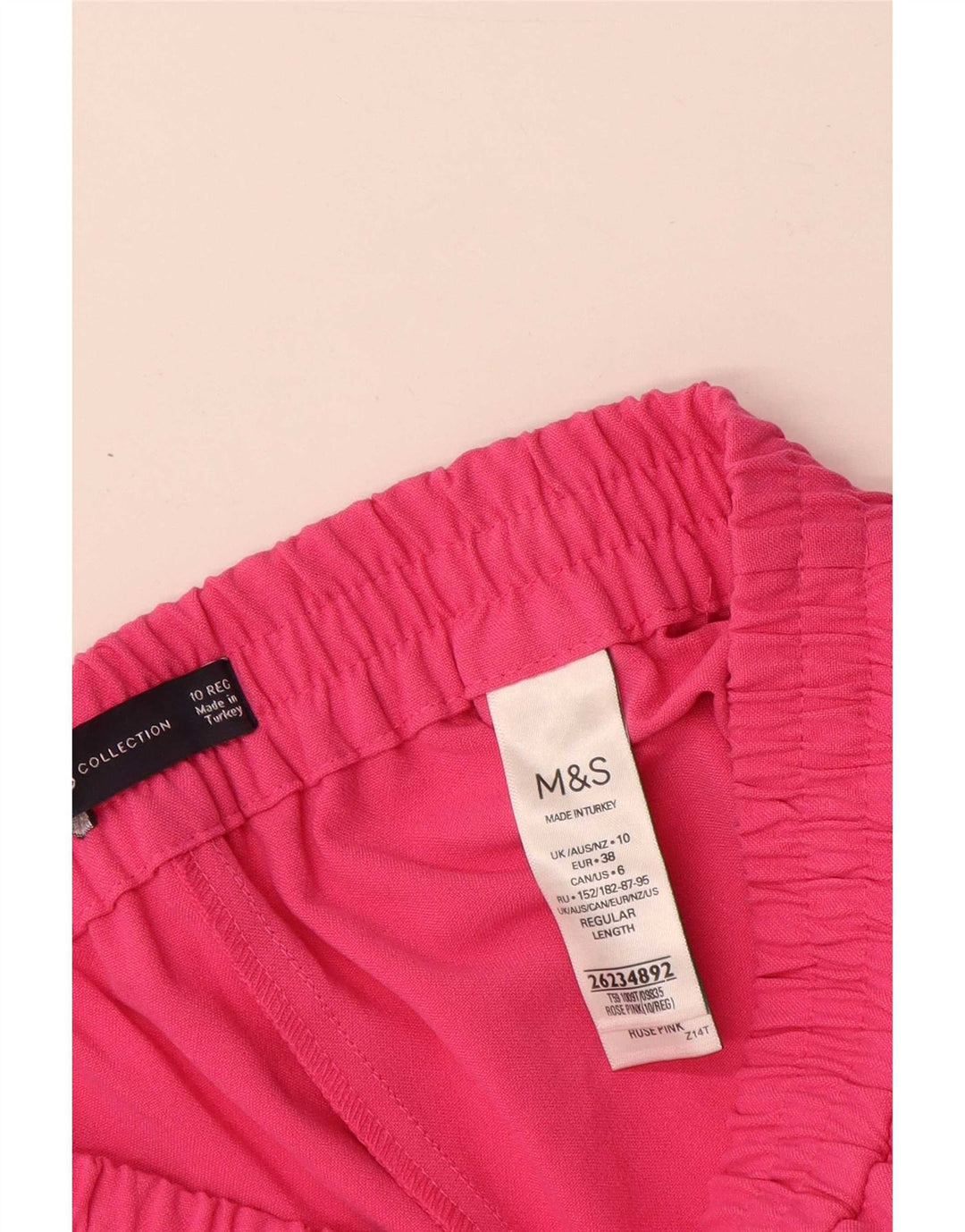 Marks & Spencer Pantalones de chándal para mujer UK 10 Small Pink Poliéster