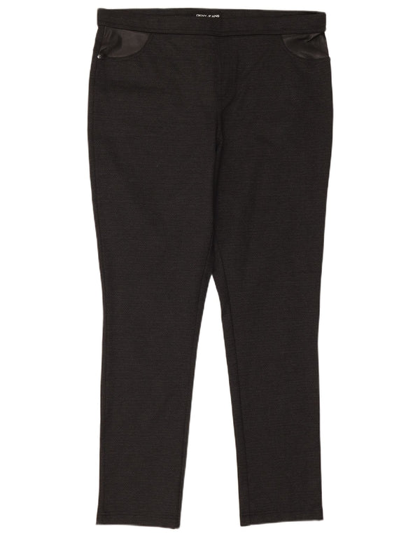 Dkny Pantalones Casuales Pitillo Mujer XL W36 L29 Poliéster Negro