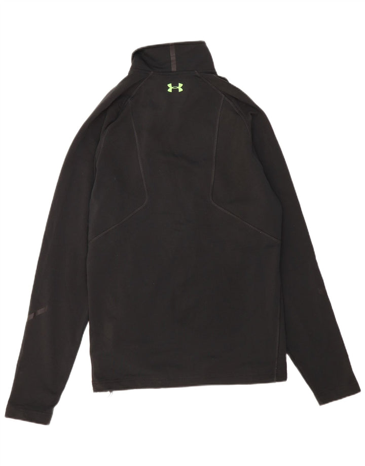 UNDER ARMOUR Hombre Cold Gear Zip Neck Jersey Chándal Top Mediano Negro
