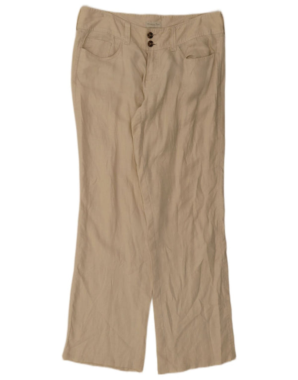 Massimo Dutti Pantalón Casual Recto Mujer EU 42 Large W32 L32 Beige
