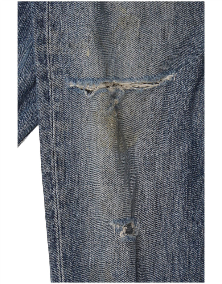 Carhartt Mujer Texas Vaqueros Slim Desgastados W30 L32 Algodón Azul