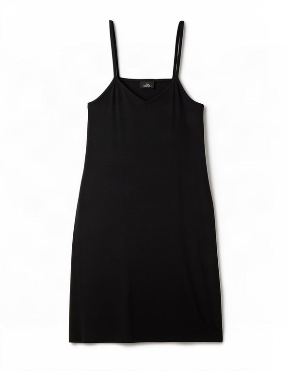 Topshop Vestido lencero para mujer UK 8 Small Poliéster negro